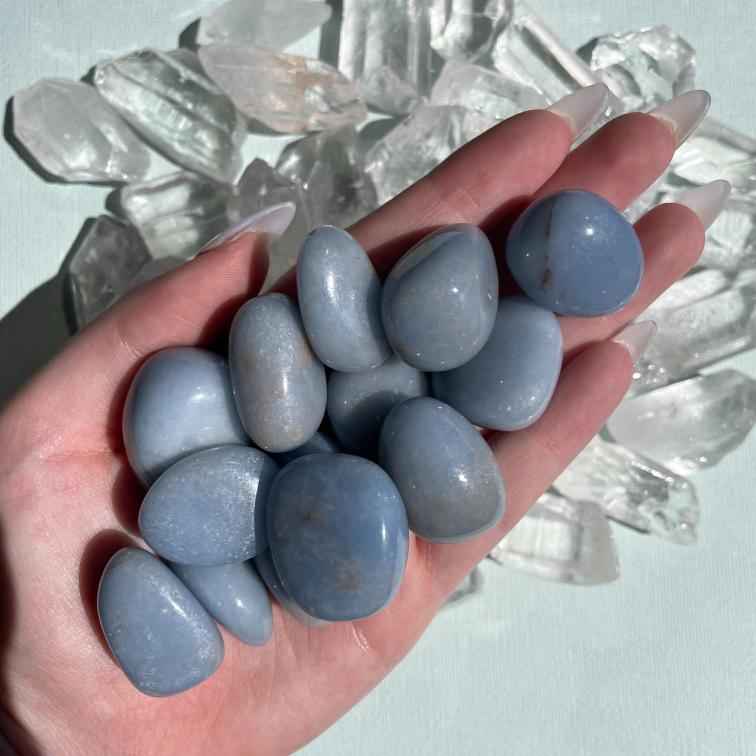 Angelite Tumbled 200g Angelite Tumbled 200g